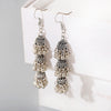 Ethnic Silver Color Bells Tassel Indian Earrings For Women Vintage Turkish Jhumka Earrings Boho Jewelry Bijoux