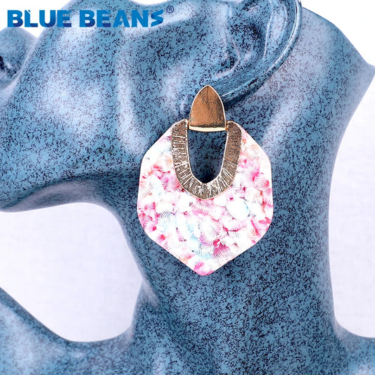 Earrings for Women 2019 New Bohemian Acrylic Colorful Resin Minimalist Earring Dangle Unique Design Statement Wedding Jewelry