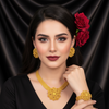 Zenat Luxury Flower Necklace Sets Wedding Gold Plated