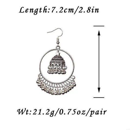 2025 New Retro Tassel Drop Earrings Jhumka Indian Ethnic Dangling Earrings for Women