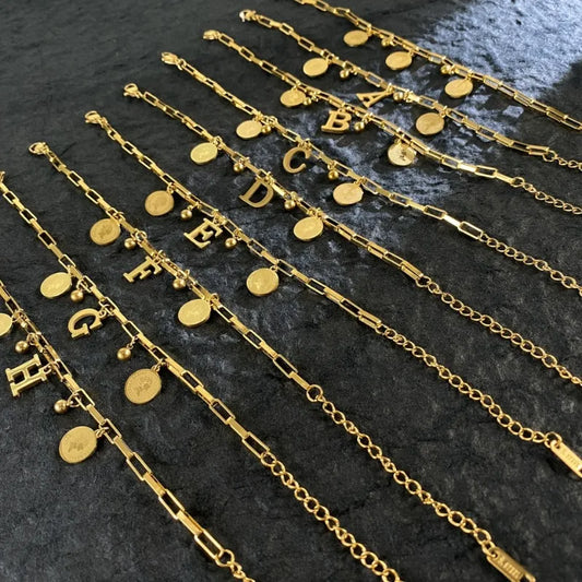 Named Letters 18K Gold-plated Stainless Steel Bracelet