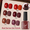 LILYCUTE Ancora Red Autumn Winter Gel Nail Polish Semi Permanent Soak Off UV LED Gel Varnish Manicure Nail Supplies
