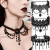 Neo-Gothic Punk Black Sexy Lace Chokers Necklace For Women Fashion Retro Clavicle Chain Halloween Collar Choker Steampunk Gifts