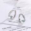 925 Sterling Silver Gold Crystals Simple Earrings For Women Fashion Wedding Luxury Jewelry 2024 Trend