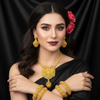 Zenat Dubai 24K Gold Color Necklace Earring Jewelry Set