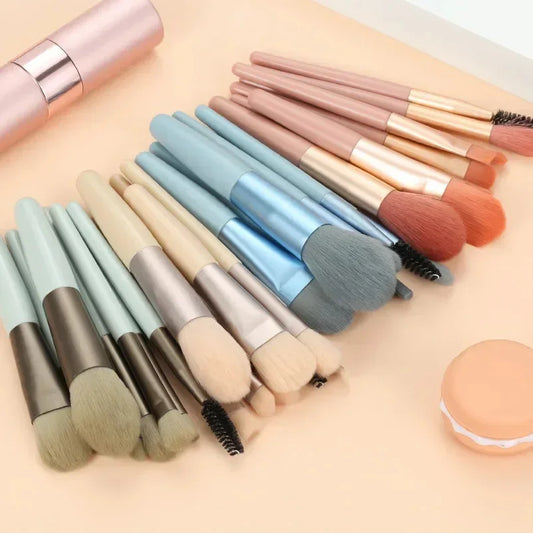 8PCS Portable Makeup Brush Set Soft Makeup Concealer Brush Blush Loose Powder Eye Shadow Foundation Brush Beauty Tools