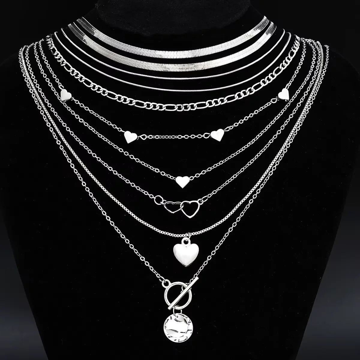 Simple Stackable Necklaces Set for Women Fashion Butterfly Heart Star Pearl Moon Pendant Necklaces Boho Jewelry Gifts 2025