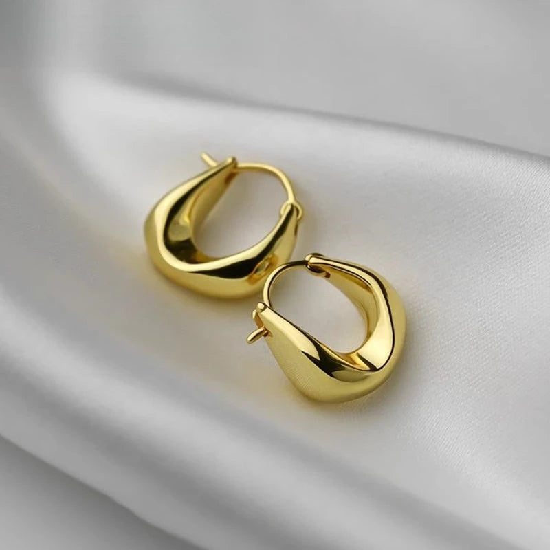 925 Sterling Silver Earrings for Women Ear Hoop Fashion Versatile Sweet Girl Round Circle Earrings Prevent Allergy Jewelry Gifts