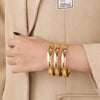 Gold Round Smooth Bangle Waterproof 316L Stainless Steel 18k