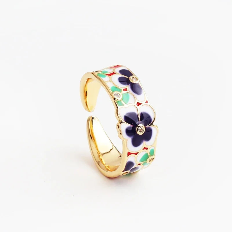 2025 New Rings For Women Creative Handmade Enamel Craft Women's Rings Women's Party Jewelry Epoxy Craft Womens Rings