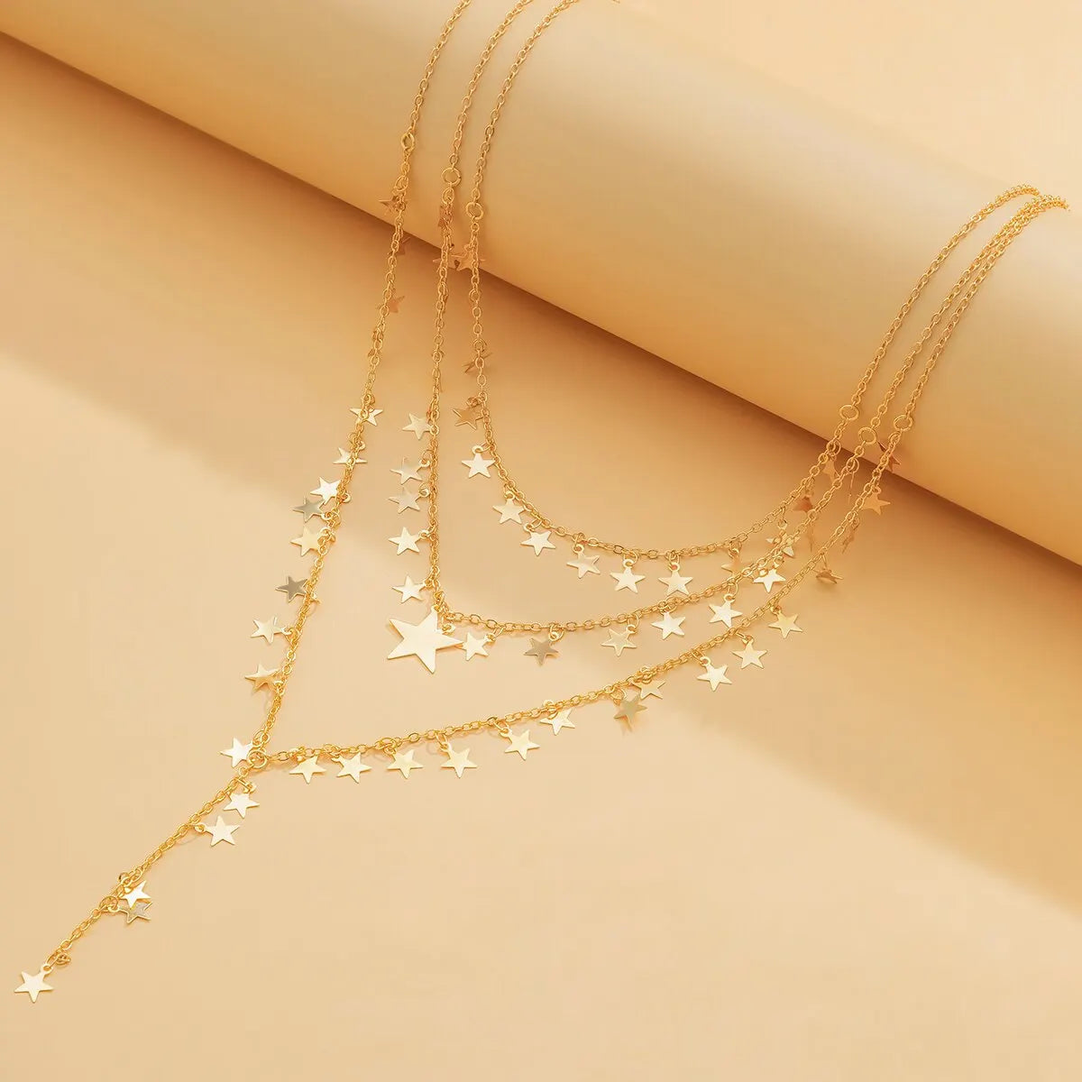 3Pcs/Set Sexy Goth Star Tassel Long Pendant Choker Necklace Women Wed Bridal Creative Gold Color Clavicle Chain Y2K Accessories