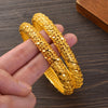 Bangrui 24K Dubai Gold Color Bangles Free Size