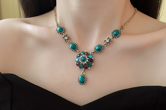 Zenat Colorful Flower Necklaces for Women