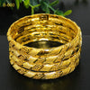 24K Dubai Bangles For Women Ethiopian Africa Fashion Gold Color Saudi Arabia Bride Wedding Bracelet Hand Jewelry Gifts