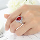 AliExpress Hot Explosions Gorgeous Women's Garnet Red Ring Oversized Zircon Fashion Party Banquet First Accessories