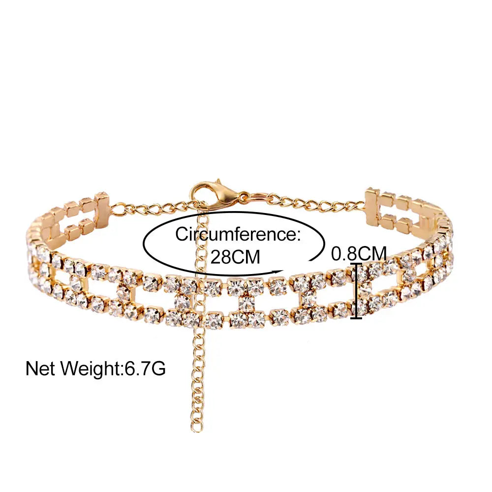 Flatfoosie Hip Hop Iced Out Chunky Cuban Chain Anklets For Women Luxury Rhinestone Link Ankle Bracelet Beach Barefoot Jewelry