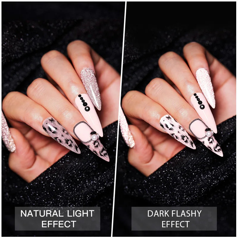 Mtssii 6ML Reflective Gel Nail Polish Shiny 14 Colors Semi-permanent UV Gel varnish Hybrid Nail Polish for Nail Art Manicure