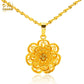 ANIID Dubai Golden Necklace Nigerian Bridal Wedding Fashion Hollow Flower Chain Pendant Indian Arab Kids Jewellery For Girls