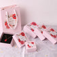 Pink Print 5Sizes Gift Box For Bracelets Earring Ring Necklace