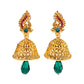 Ethnic Women's Peacock Indian Jewelry Gypsy Vintage Tribe Imitation Pearls Tassel Jhumka Earrings Fashion Jewelry