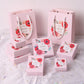Pink Print 5Sizes Gift Box For Bracelets Earring Ring Necklace