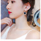 LATS Trend Rhinestone Geometric Drop Earrings for Women Korean Fashion Black Color Dangle Earring 2021 Female Elegant Jewelry