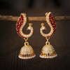 Ethnic Women's Peacock Indian Jewelry Gypsy Vintage Tribe Imitation Pearls Tassel Jhumka Earrings Fashion Jewelry