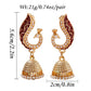 Ethnic Women's Peacock Indian Jewelry Gypsy Vintage Tribe Imitation Pearls Tassel Jhumka Earrings Fashion Jewelry