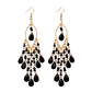 2020 Vintage Ethnic Bohemian White Beads Jhumka Earrings Geometric Metal Tassel Indian Earrings Tibetan Jewelry