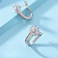 Fine Jewelry 925 Sterling Silver Earrings Inlaid With Zircon Crystal Flower Earrings Charm Jewelry For Women Gift Engagement Wed