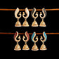 Ethnic Women's Peacock Indian Jewelry Gypsy Vintage Tribe Imitation Pearls Tassel Jhumka Earrings Fashion Jewelry