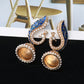 Retro Indian Bollywood Kundan Peacock Jhumka Jhumki Drop Earrings Imitation Pearls Women Gypsy Jewelry
