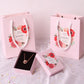 Pink Print 5Sizes Gift Box For Bracelets Earring Ring Necklace