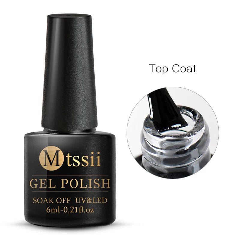Mtssii 6ML Reflective Gel Nail Polish Shiny 14 Colors Semi-permanent UV Gel varnish Hybrid Nail Polish for Nail Art Manicure