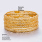 24k 6Pcs Gold Color Dubai India Bangles For Women African Bridal Bangles Bracelets Gold Wedding Bangles Jewellery Gifts