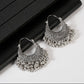 Retro Boho Silver Color Tassel Indian Earrings For Women Orecchini Jewelry Gypsy Flower Ladies Jhumka Earrings