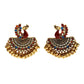 Ethnic Women's Peacock Indian Jewelry Gypsy Vintage Tribe Imitation Pearls Tassel Jhumka Earrings Fashion Jewelry