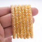 24k 6Pcs Gold Color Dubai India Bangles For Women African Bridal Bangles Bracelets Gold Wedding Bangles Jewellery Gifts
