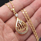 Islamic Muslim Allah Quran Drop Shape Pendant Necklace Men Women Religious Amulet Jewelry Ramadan Gift