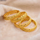 New Luxury Gold Color Bangles Women Men Girls Ethiopian African Dubai Wedding Bracelet Pulseras Party Gifts