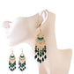 2020 Vintage Ethnic Bohemian White Beads Jhumka Earrings Geometric Metal Tassel Indian Earrings Tibetan Jewelry