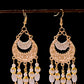 2020 Vintage Ethnic Bohemian White Beads Jhumka Earrings Geometric Metal Tassel Indian Earrings Tibetan Jewelry