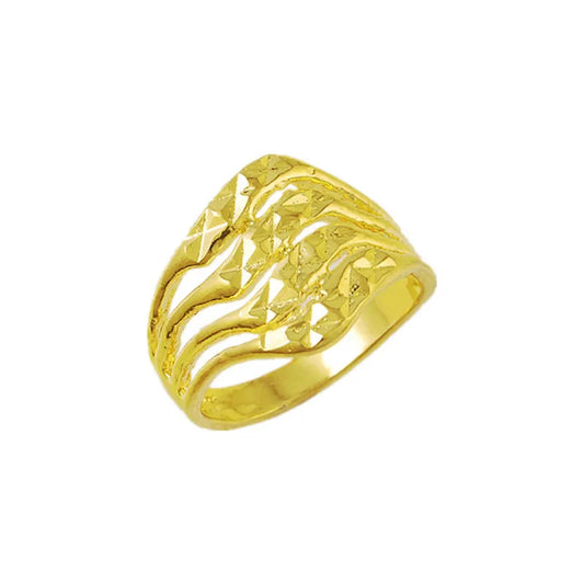 Fashion Design Gold Color Finger Rings Women Wedding Jewelry Ring Gold Filled Golden Rings Size 6 7 8 9 R002