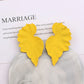 Fashion Geometric Gold Color Ginkgo Biloba Leaf Shape Drop Earring Creative Personality Earring Jewelry