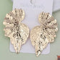 Fashion Geometric Gold Color Ginkgo Biloba Leaf Shape Drop Earring Creative Personality Earring Jewelry