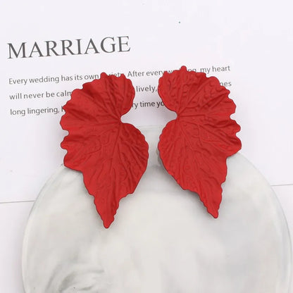 Fashion Geometric Gold Color Ginkgo Biloba Leaf Shape Drop Earring Creative Personality Earring Jewelry