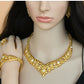 ANIID Dubai Jewelry Sets Gold Color 24k Luxury Big African Nigerian Necklace Bracelets Earring Ring For Wedding Jewelri Party
