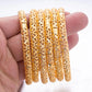 24k 6Pcs Gold Color Dubai India Bangles For Women African Bridal Bangles Bracelets Gold Wedding Bangles Jewellery Gifts