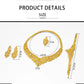 ANIID Dubai Jewelry Sets Gold Color 24k Luxury Big African Nigerian Necklace Bracelets Earring Ring For Wedding Jewelri Party