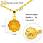 ANIID Dubai Golden Necklace Nigerian Bridal Wedding Fashion Hollow Flower Chain Pendant Indian Arab Kids Jewellery For Girls